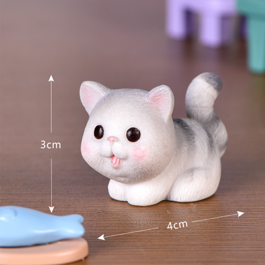 Grey and Orange Cat Miniature
