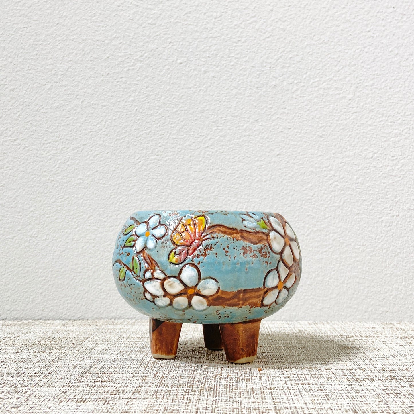 Flower and Butterfly Pot