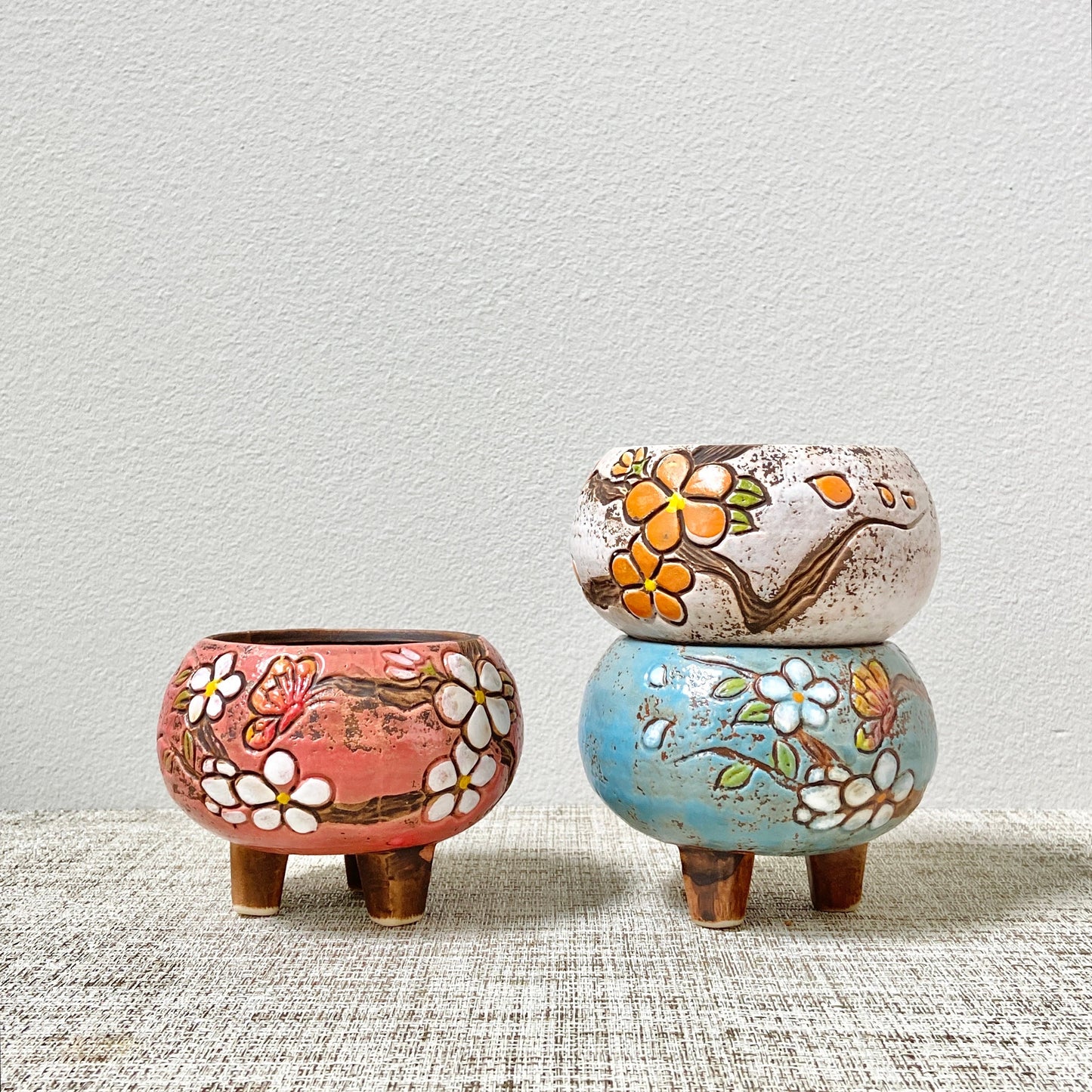 Flower and Butterfly Pot