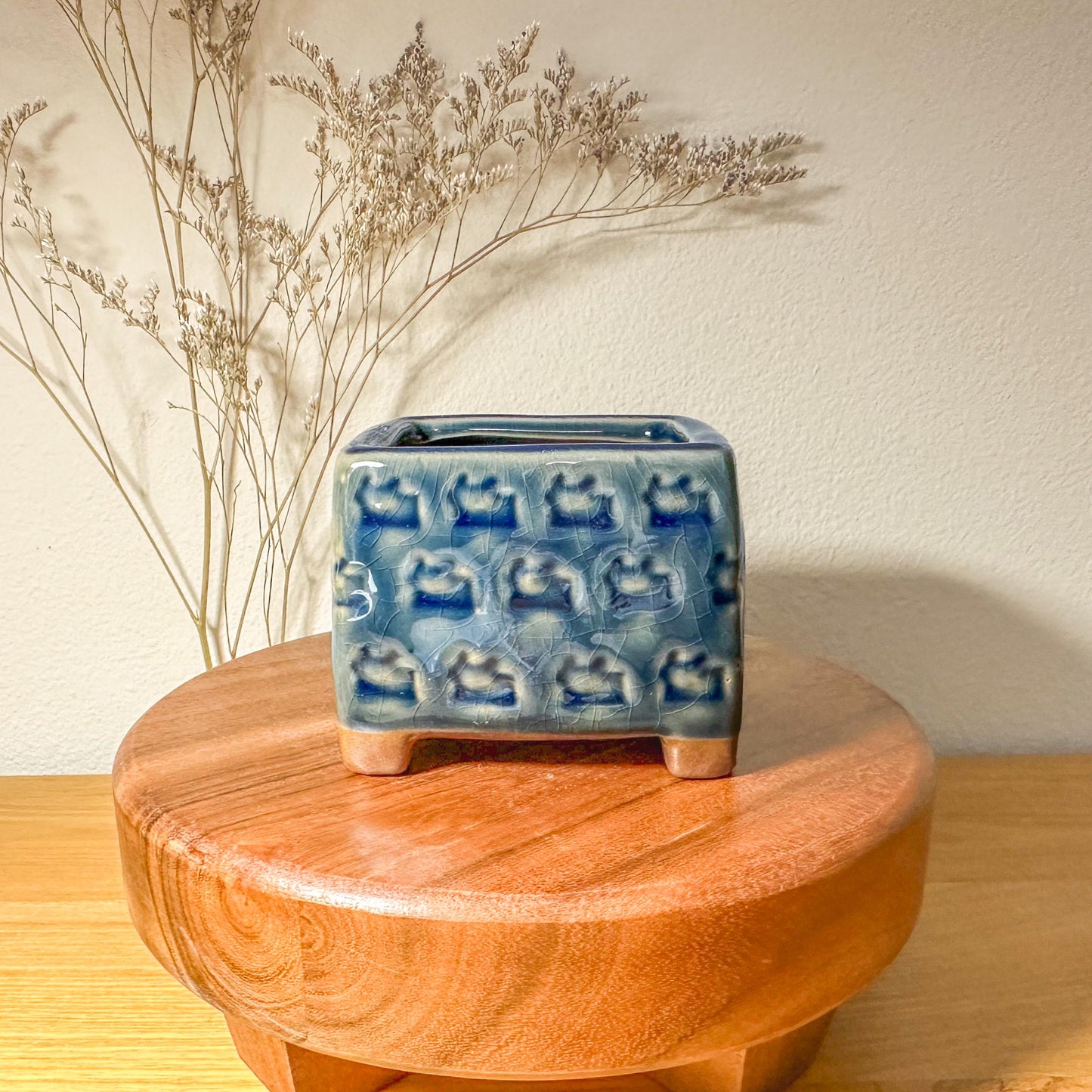 Set of 2 Small Patterned Pots