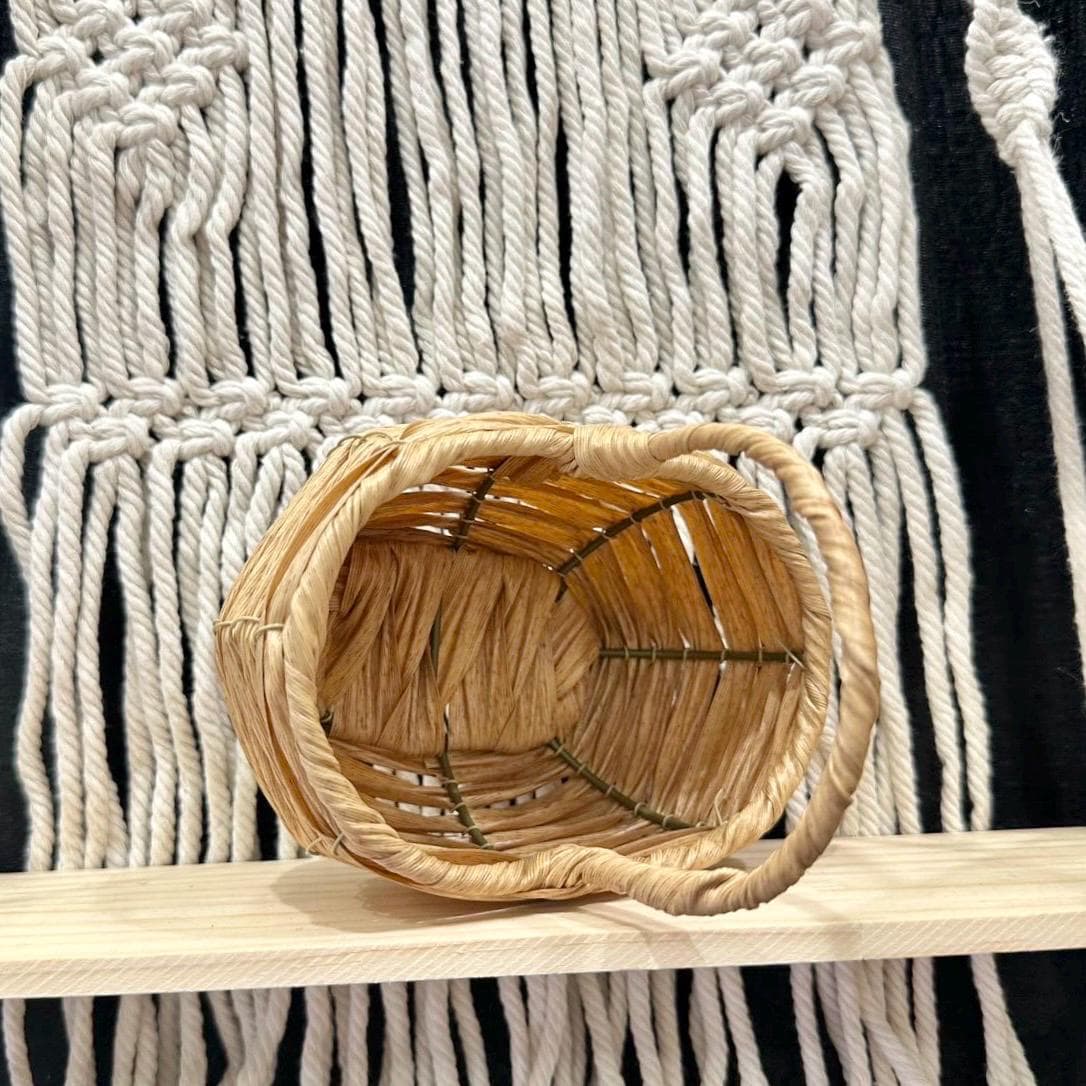 Plastic Rattan Oval-Shaped Basket
