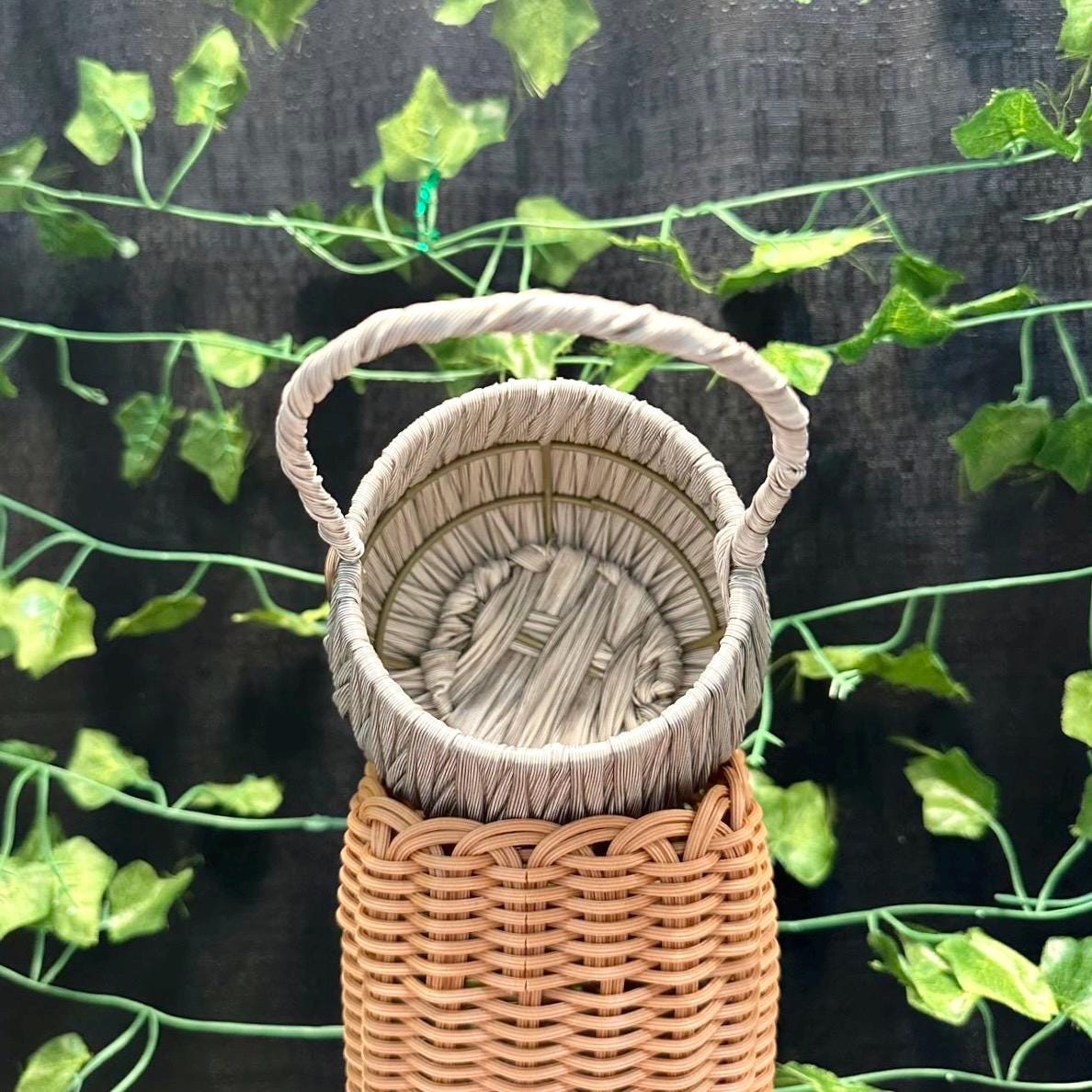 Plastic Rattan Basket Planter