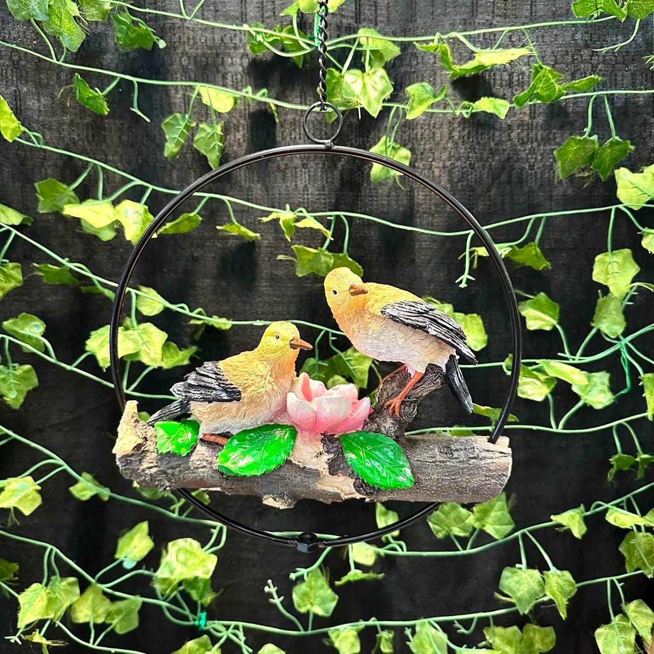 Hanging Birds Resin Decor