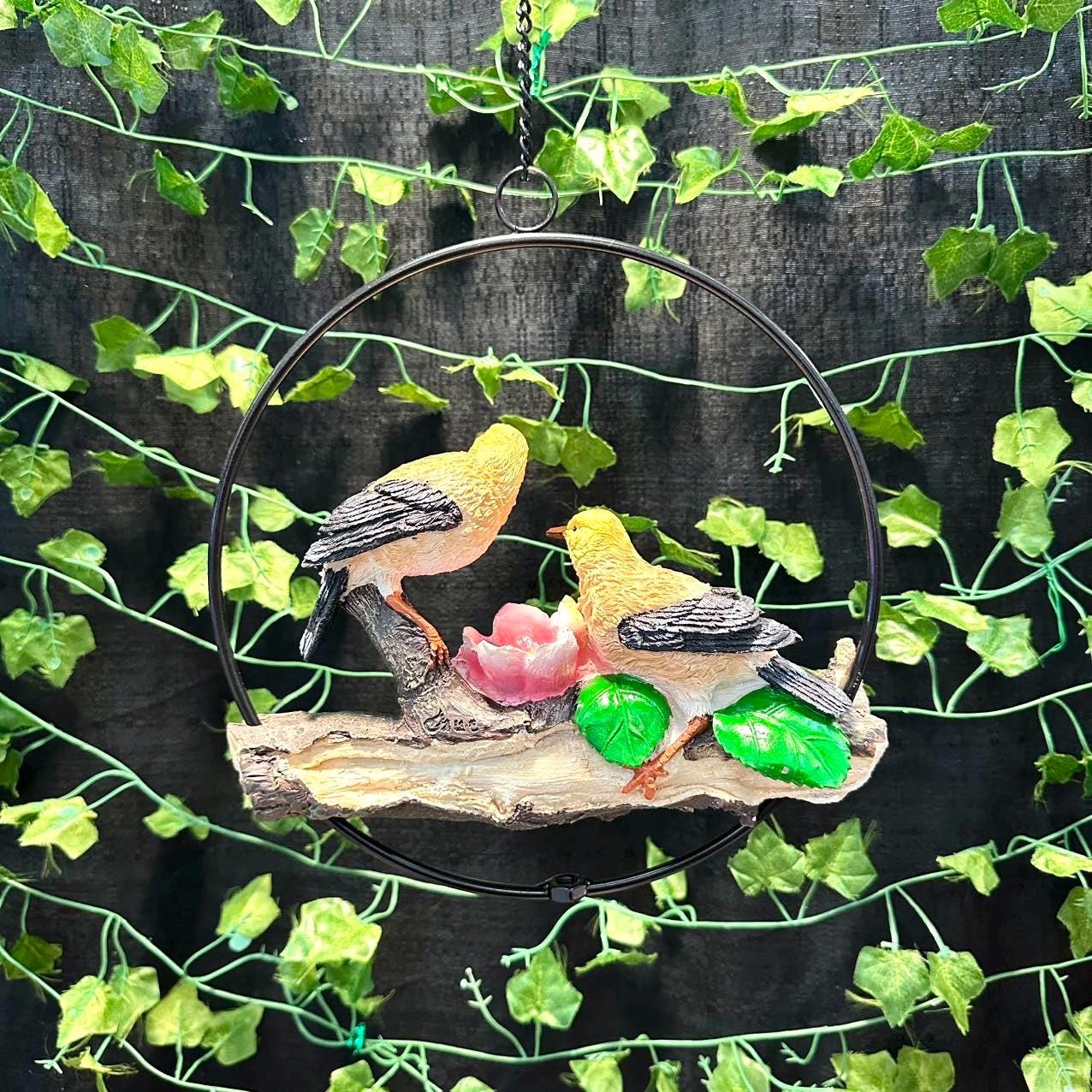 Hanging Birds Resin Decor