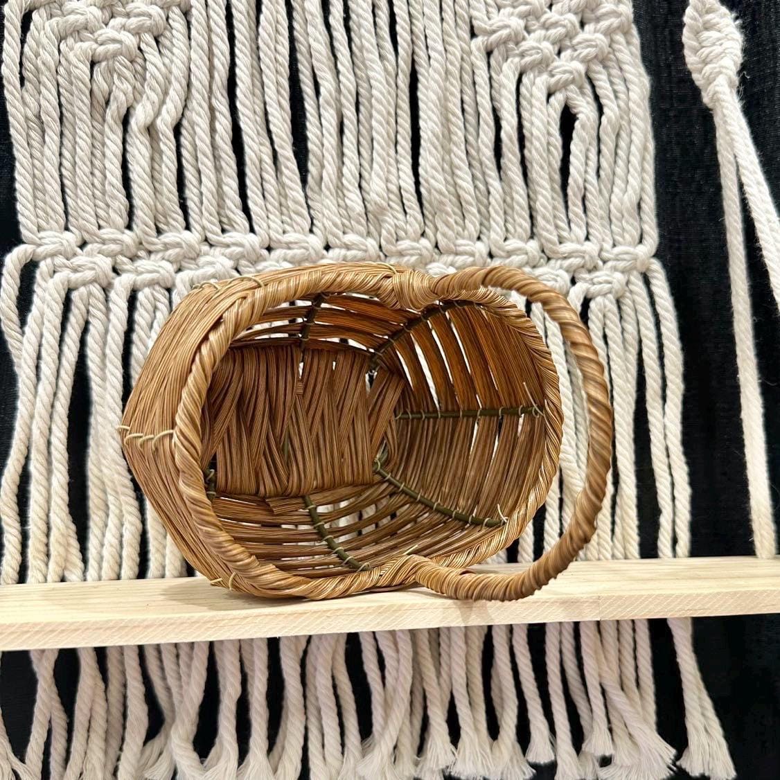 Plastic Rattan Oval-Shaped Basket