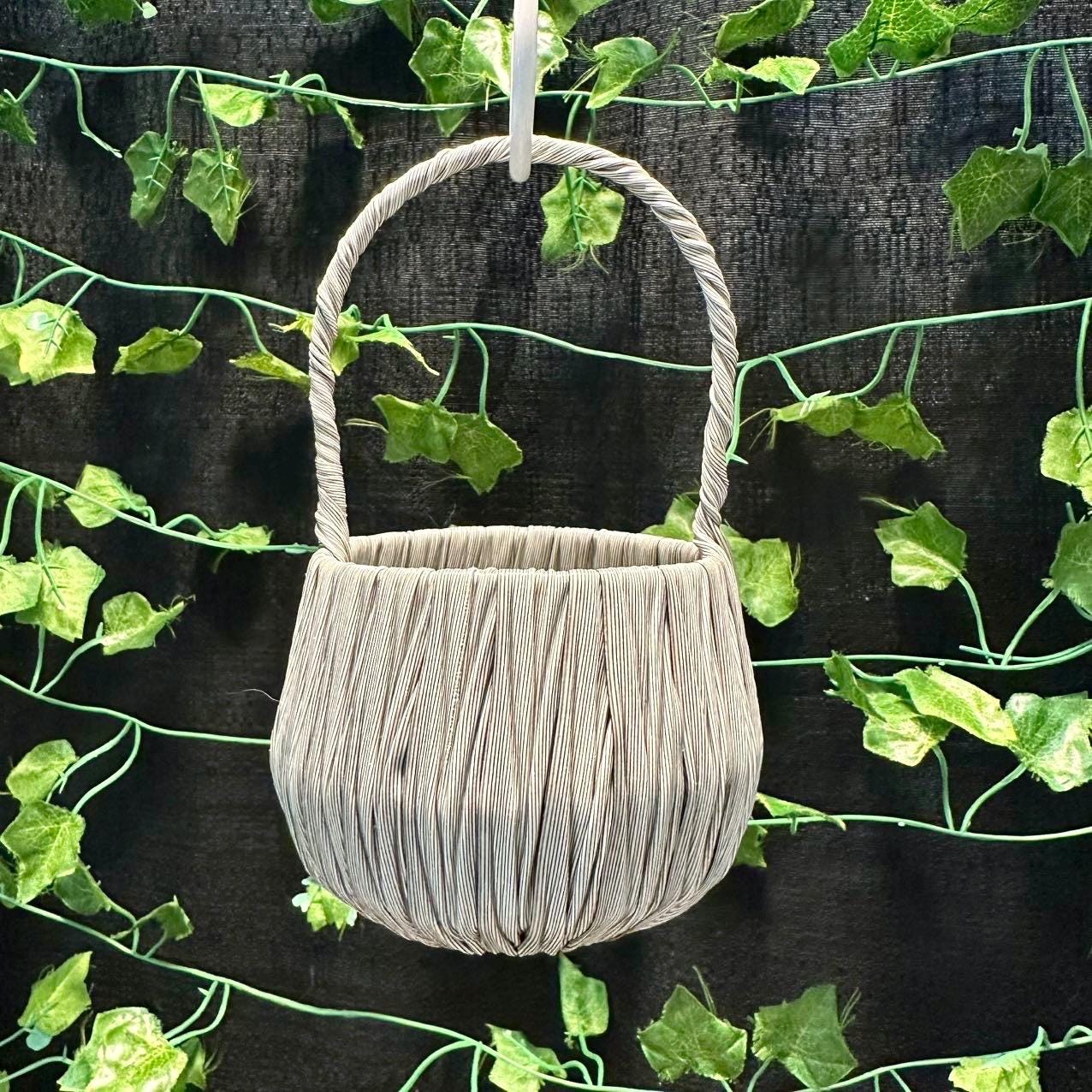 Plastic Rattan Basket Planter