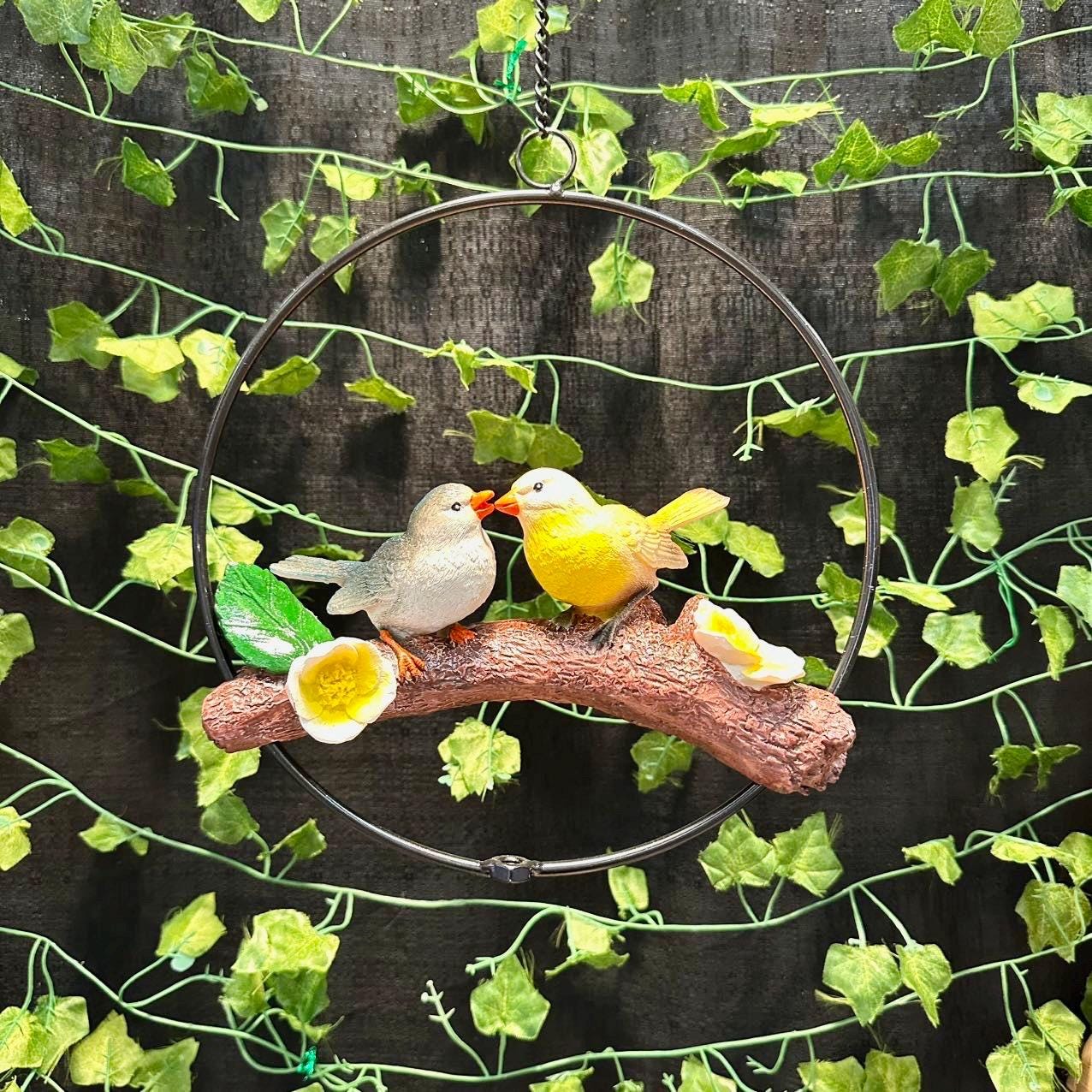 Hanging Birds Resin Decor