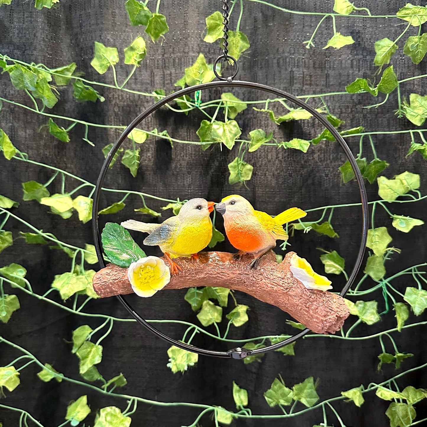 Parrot Pair Hanging Resin Decor