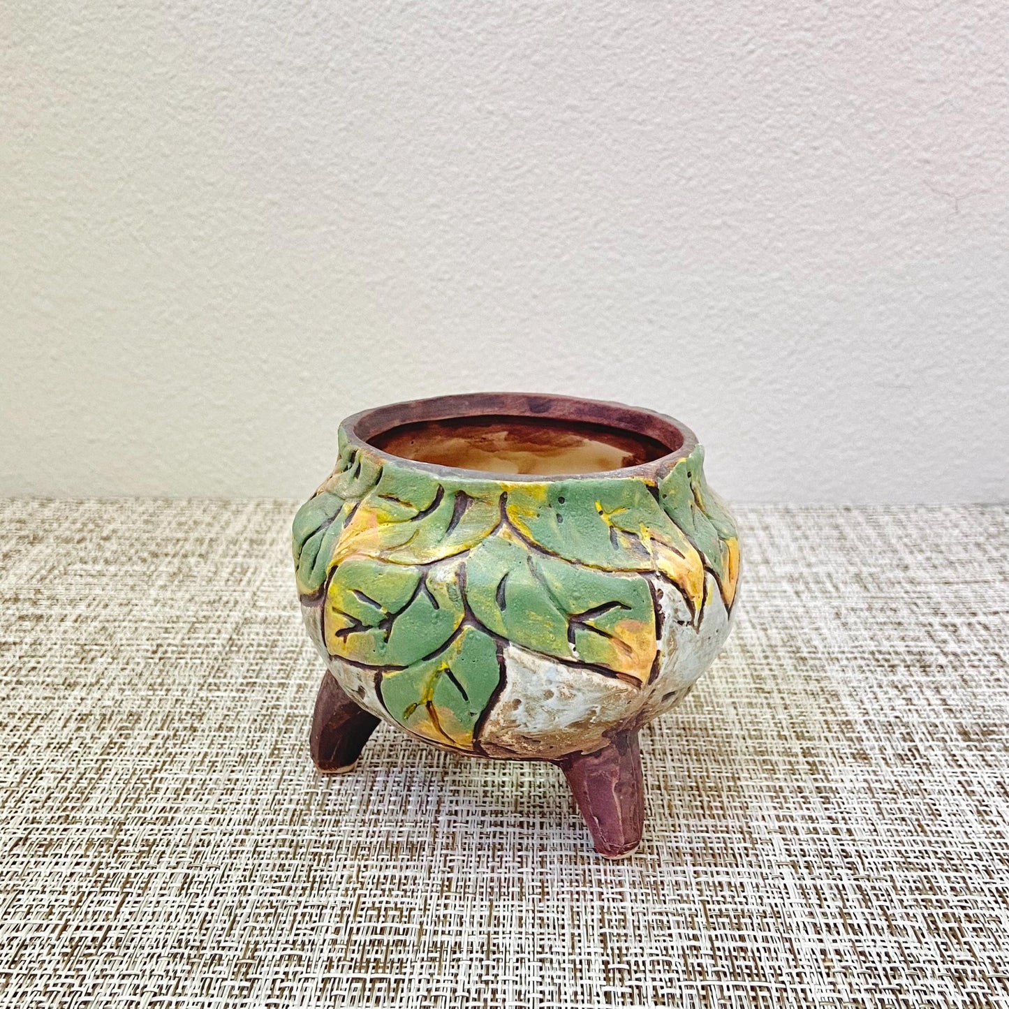 Leafy Textured Planters, Set of 2