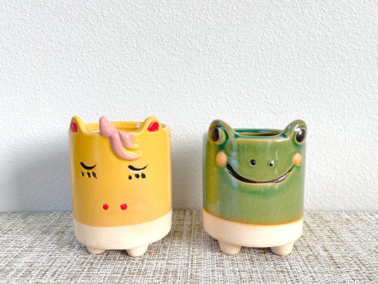 Unicorn and Frog Pots