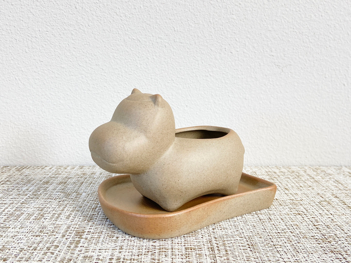 Cat and Hippo Pots