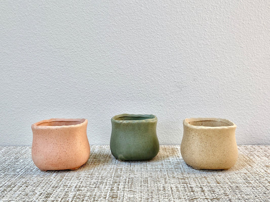 Set of 3 Colored Pots