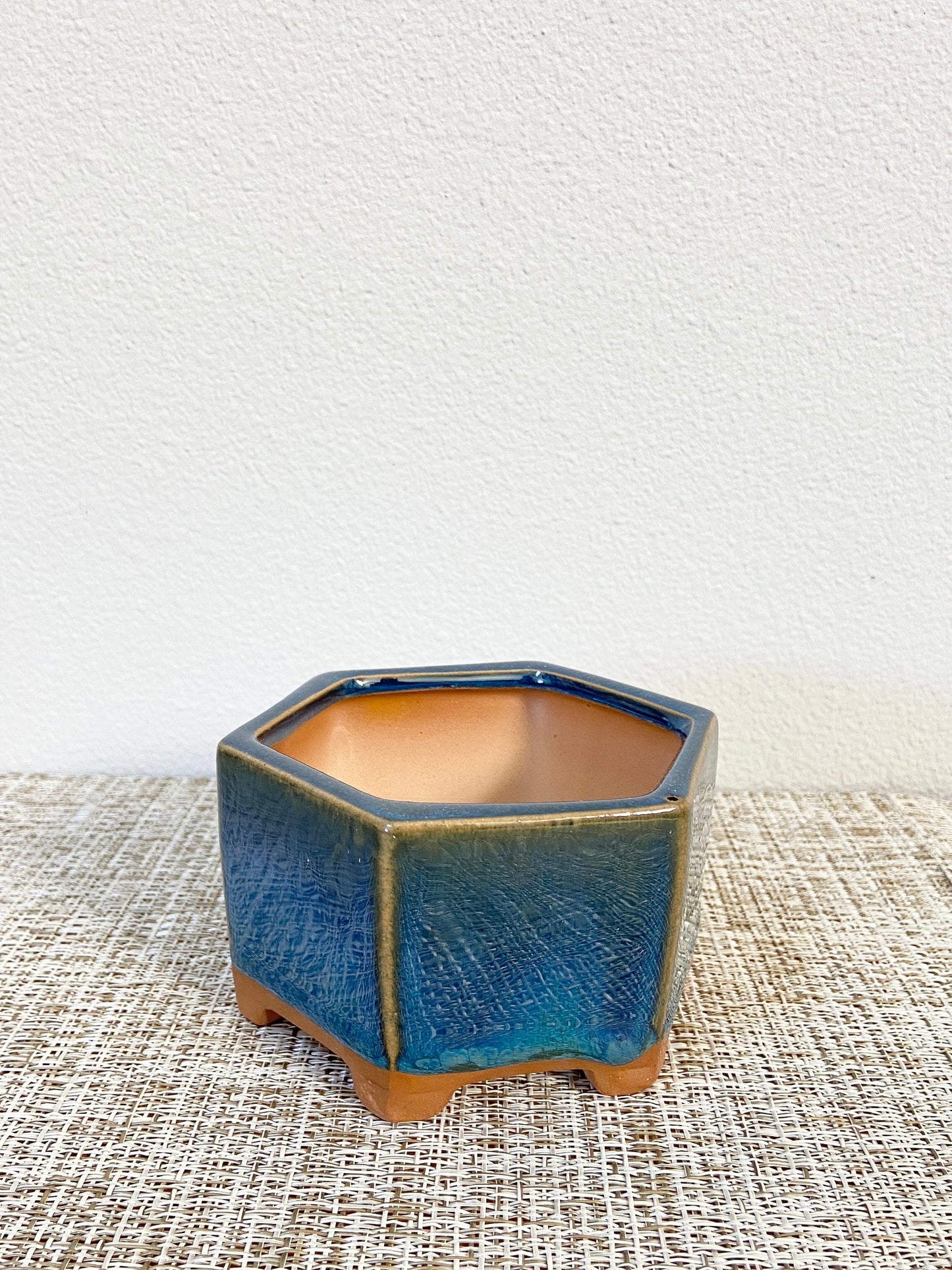 Set of 3 Ocean Blue Pots
