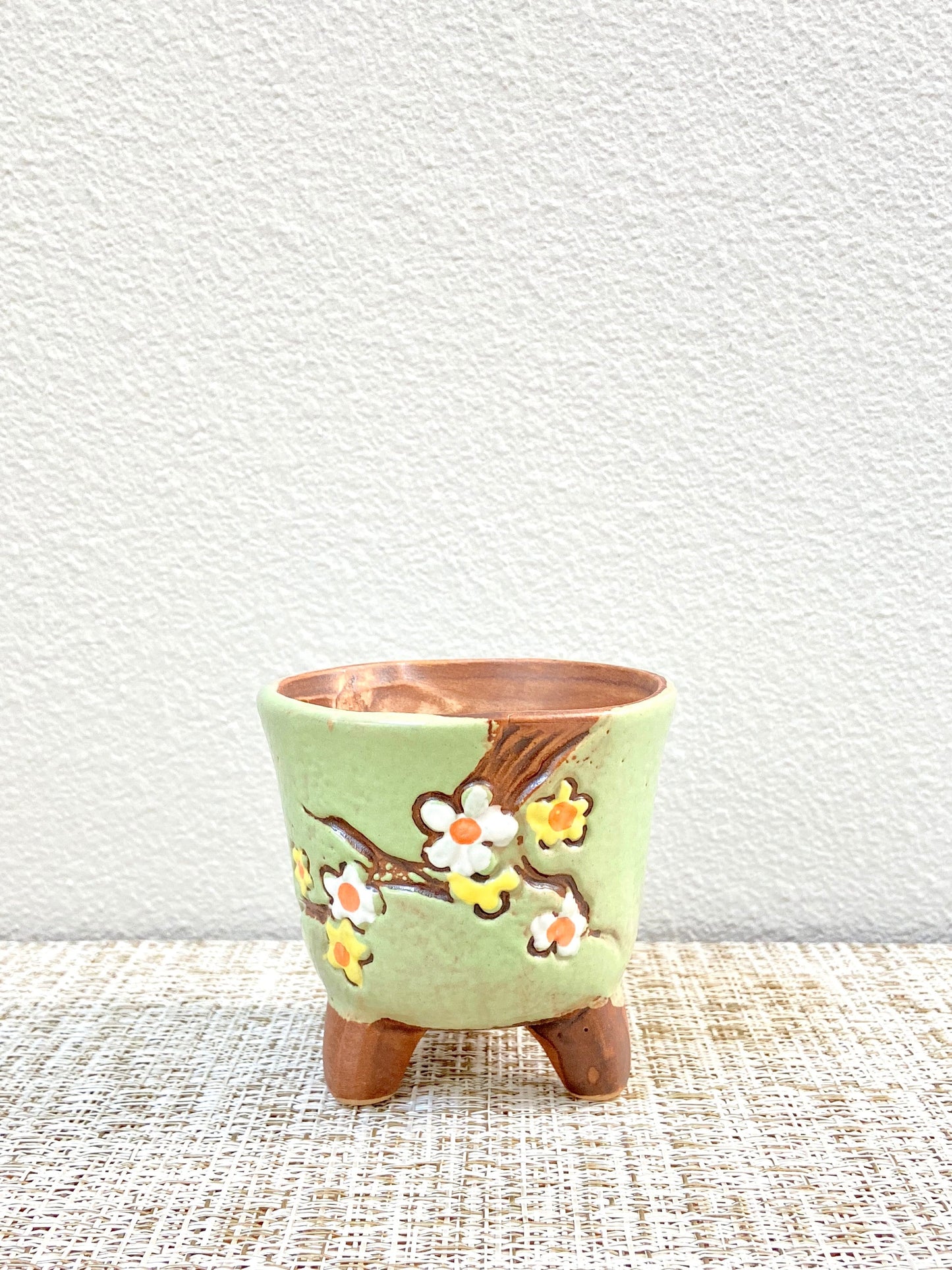 Set of 2 Flower Branch Small Pots
