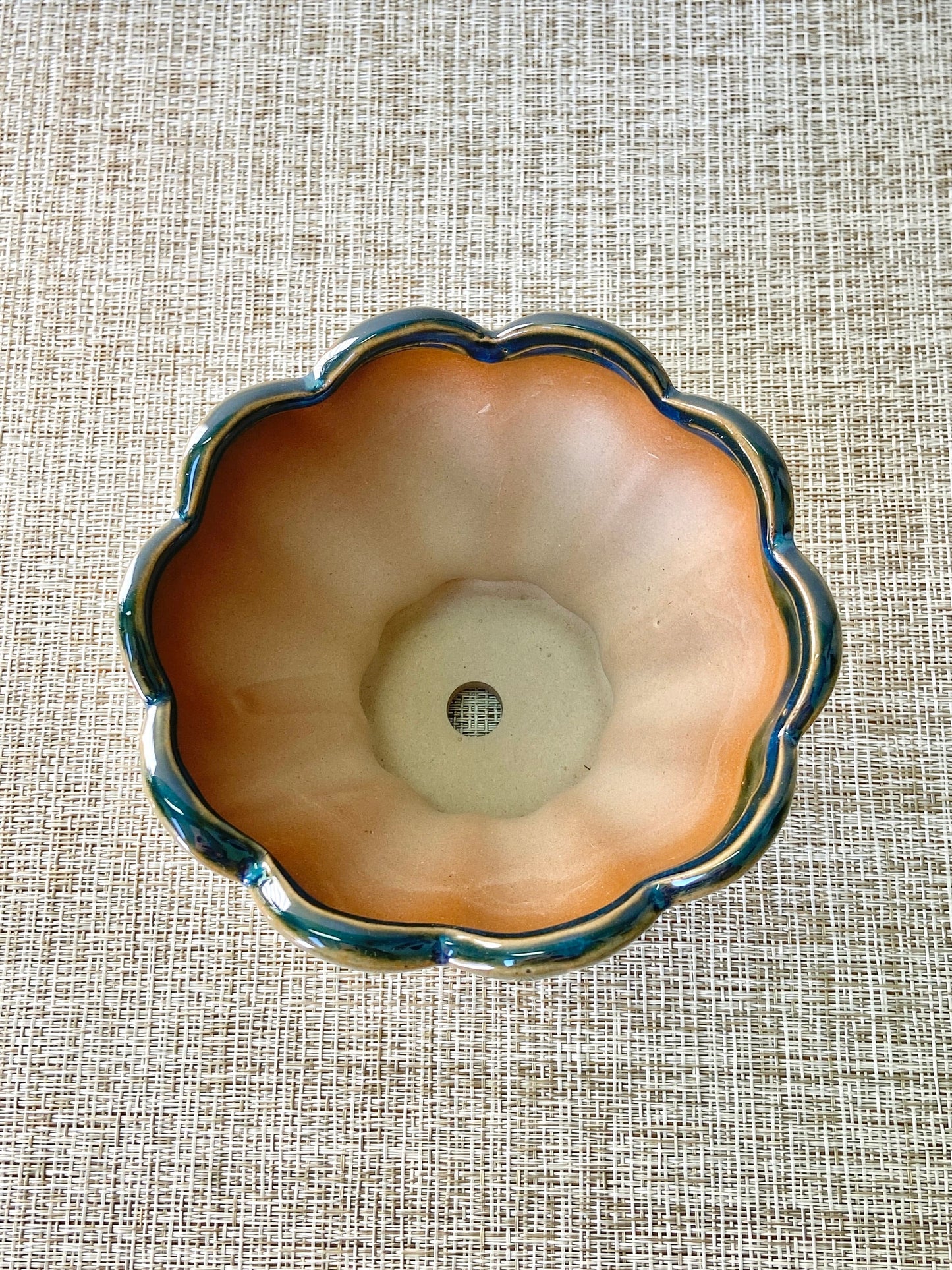 Ocean Blue Glazed Pot