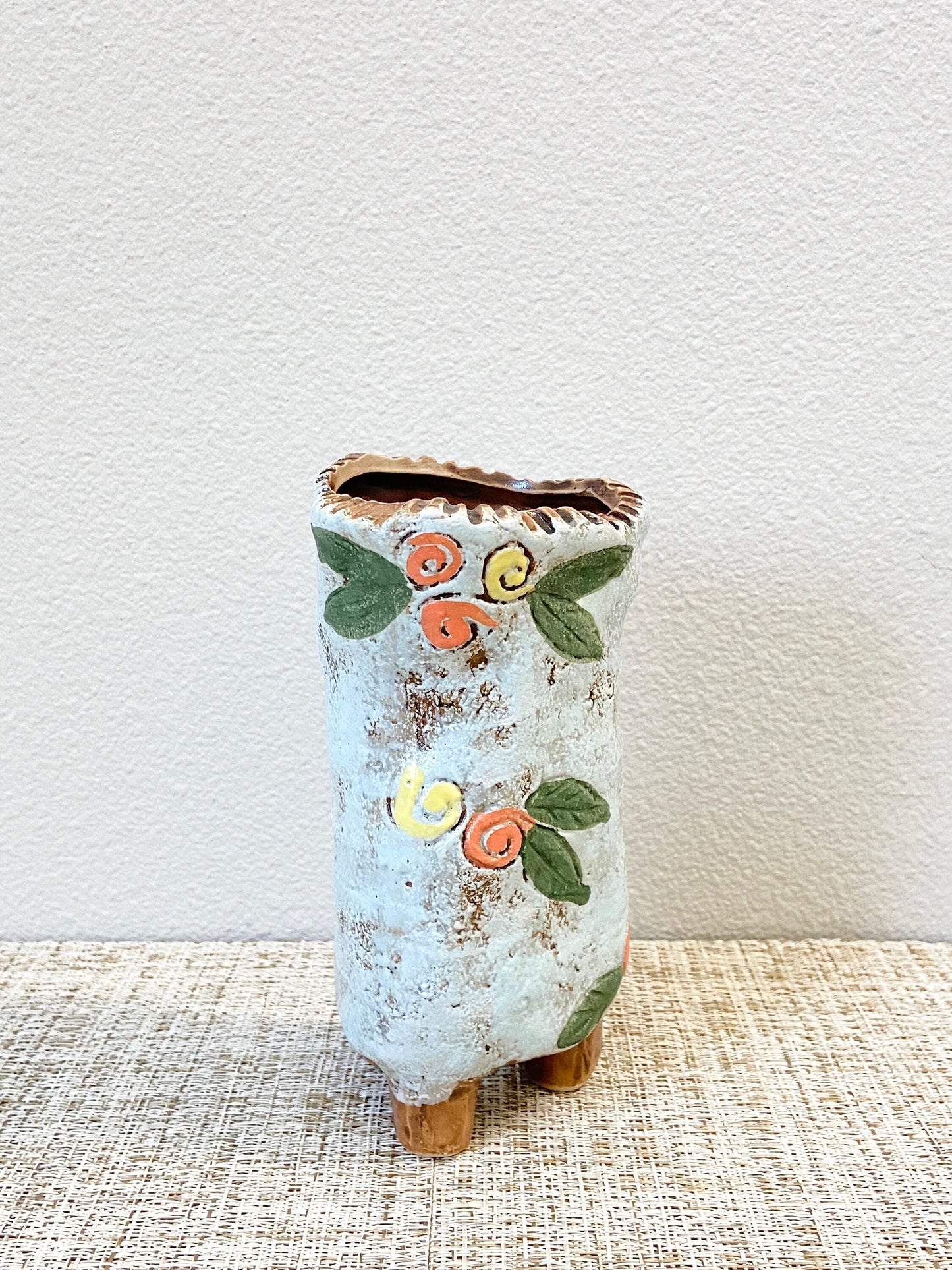 Swirl and Leaf Pot