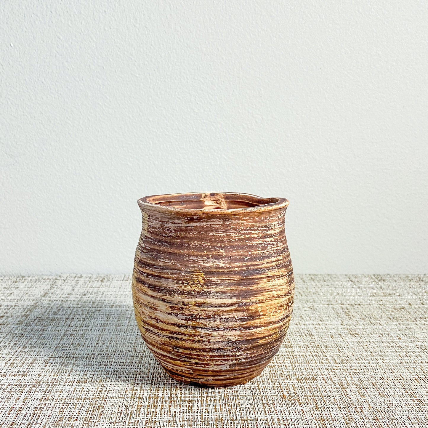 Hand-Carved Bird Pot