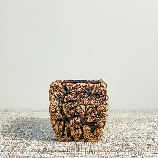Cracked Texture Square Pot
