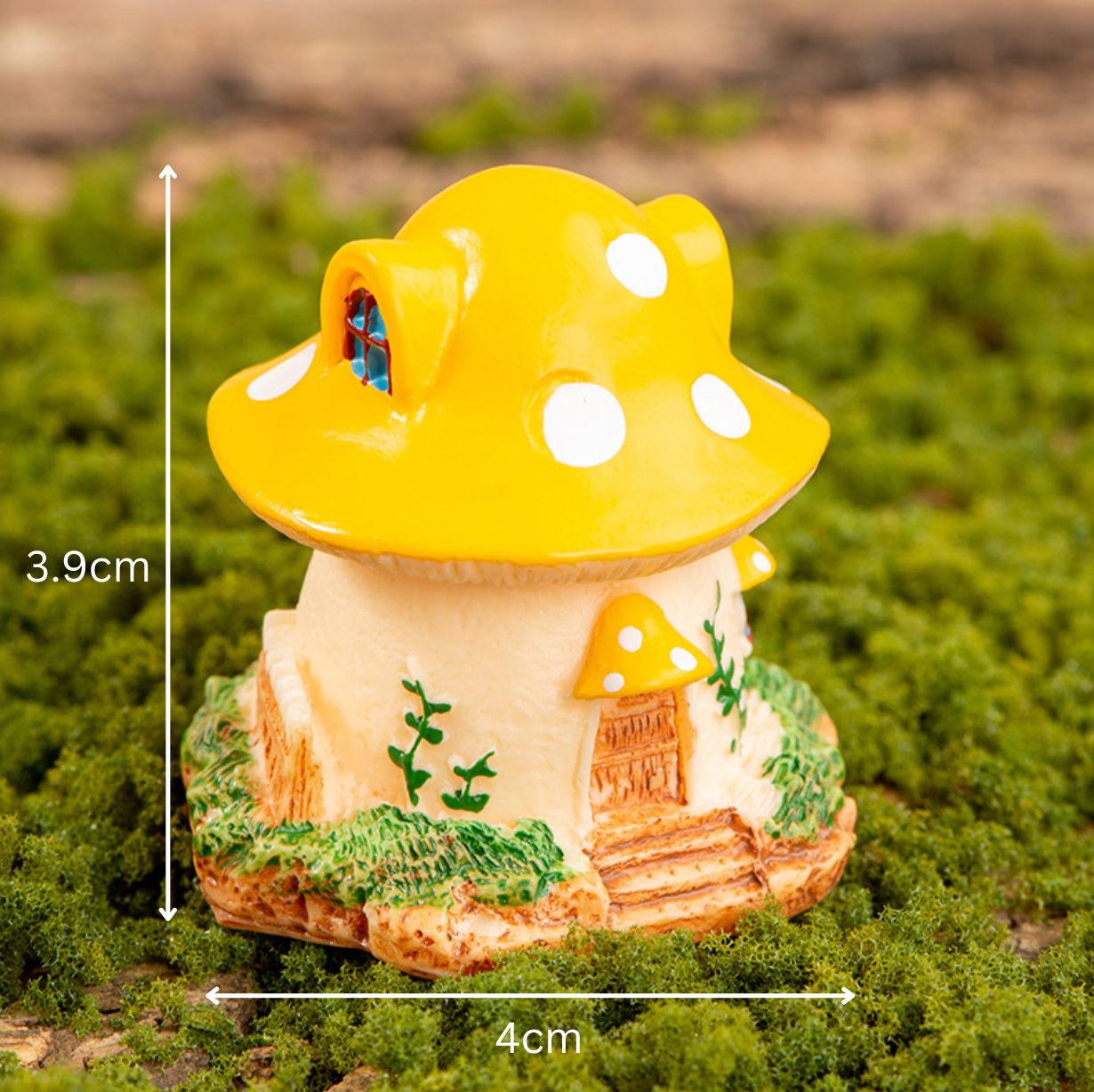 Leafy Mushroom House Figurines