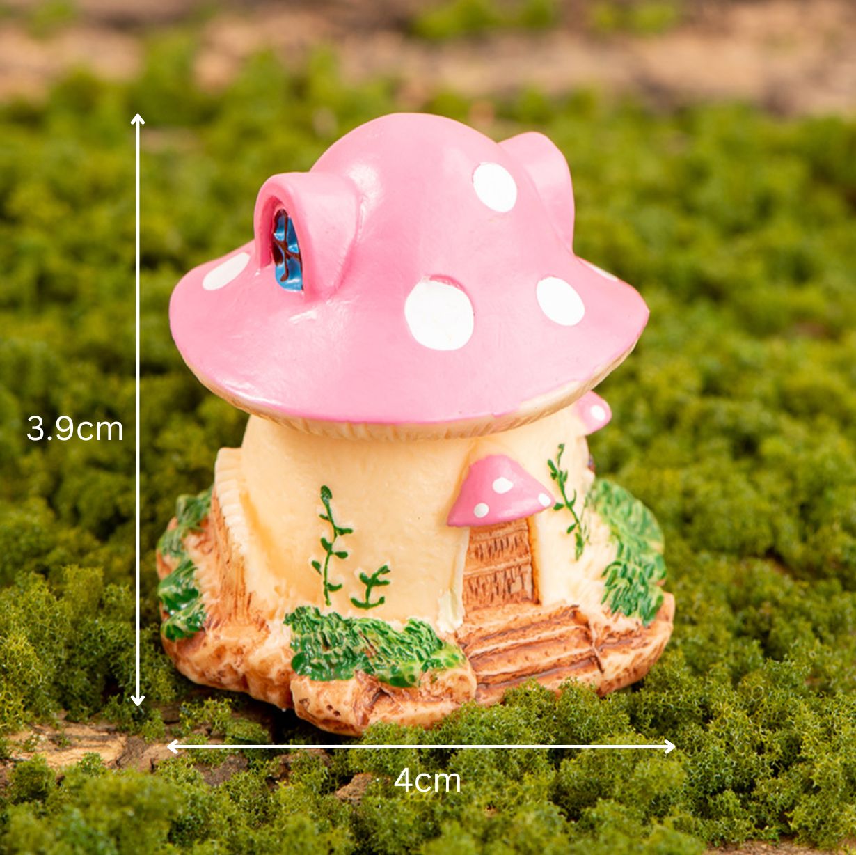 Leafy Mushroom House Figurines