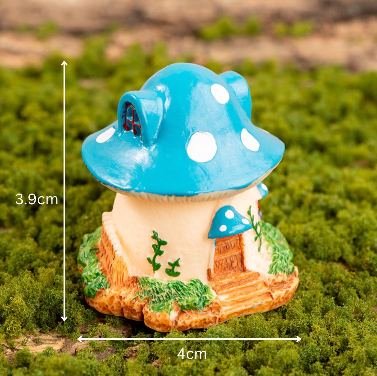 Leafy Mushroom House Figurines