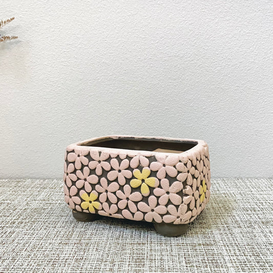 Flower-Patterned Pots