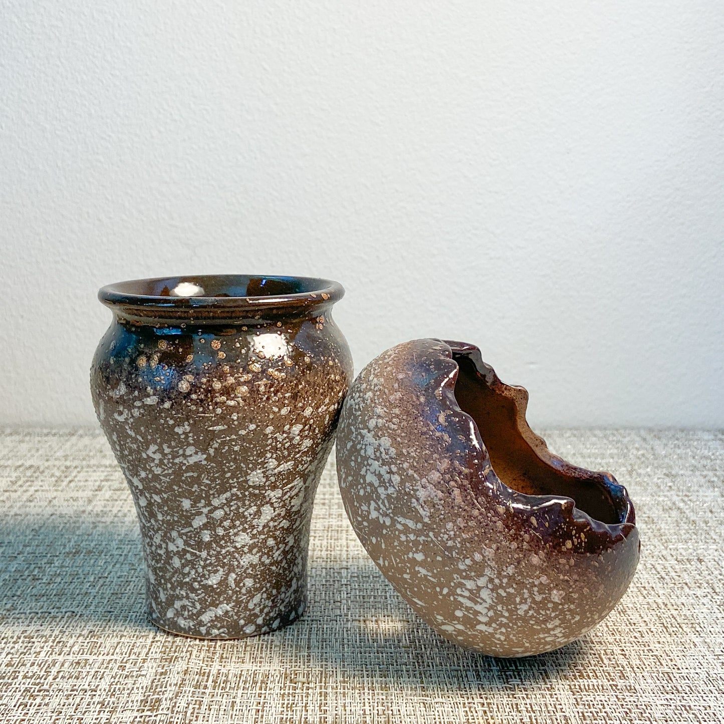 Set of 2 Dotted Pots