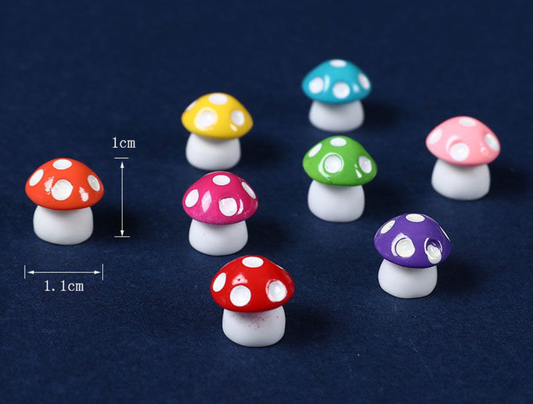 Set of 3 Miniature Mushrooms
