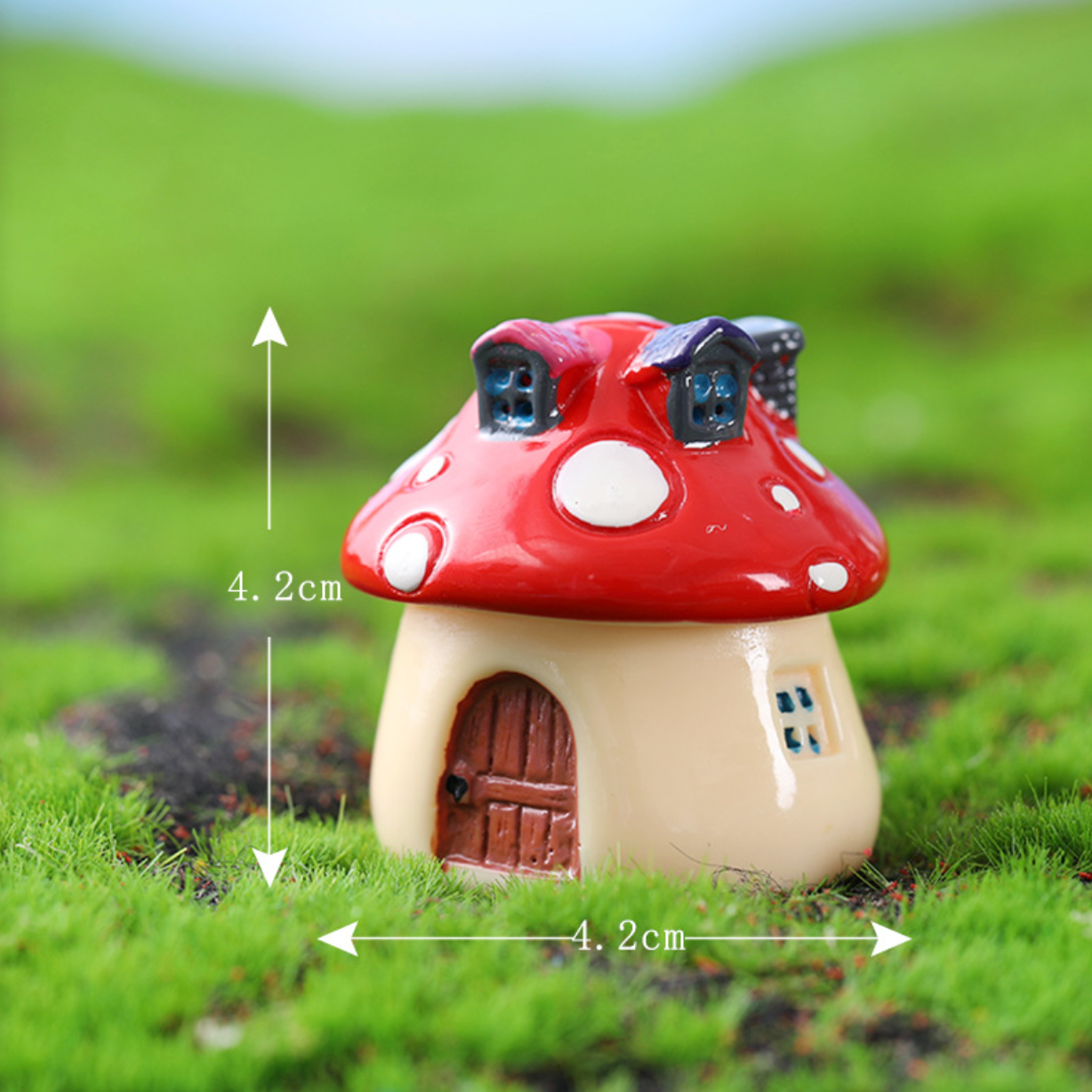 Steady Mushroom House Figurines