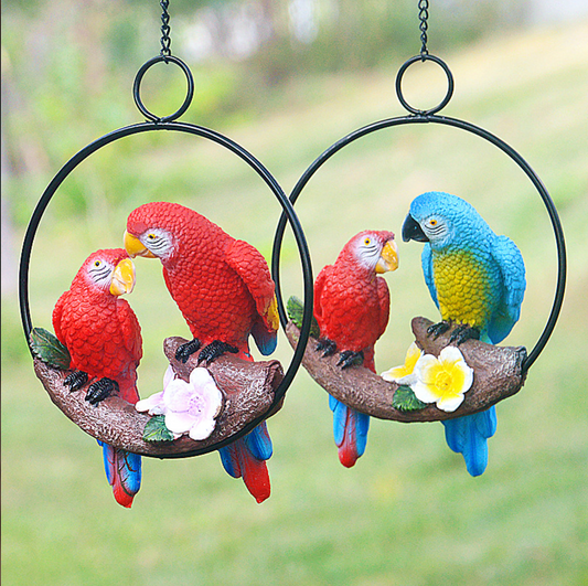 Resin Parrots Hanging Decoration