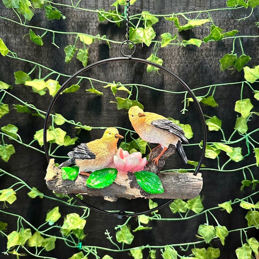 Hanging Birds Resin Decor
