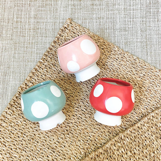 Ceramic Mushroom Planter
