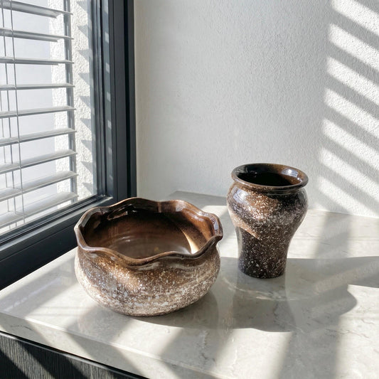 Organic Ceramic Bowl and Vase