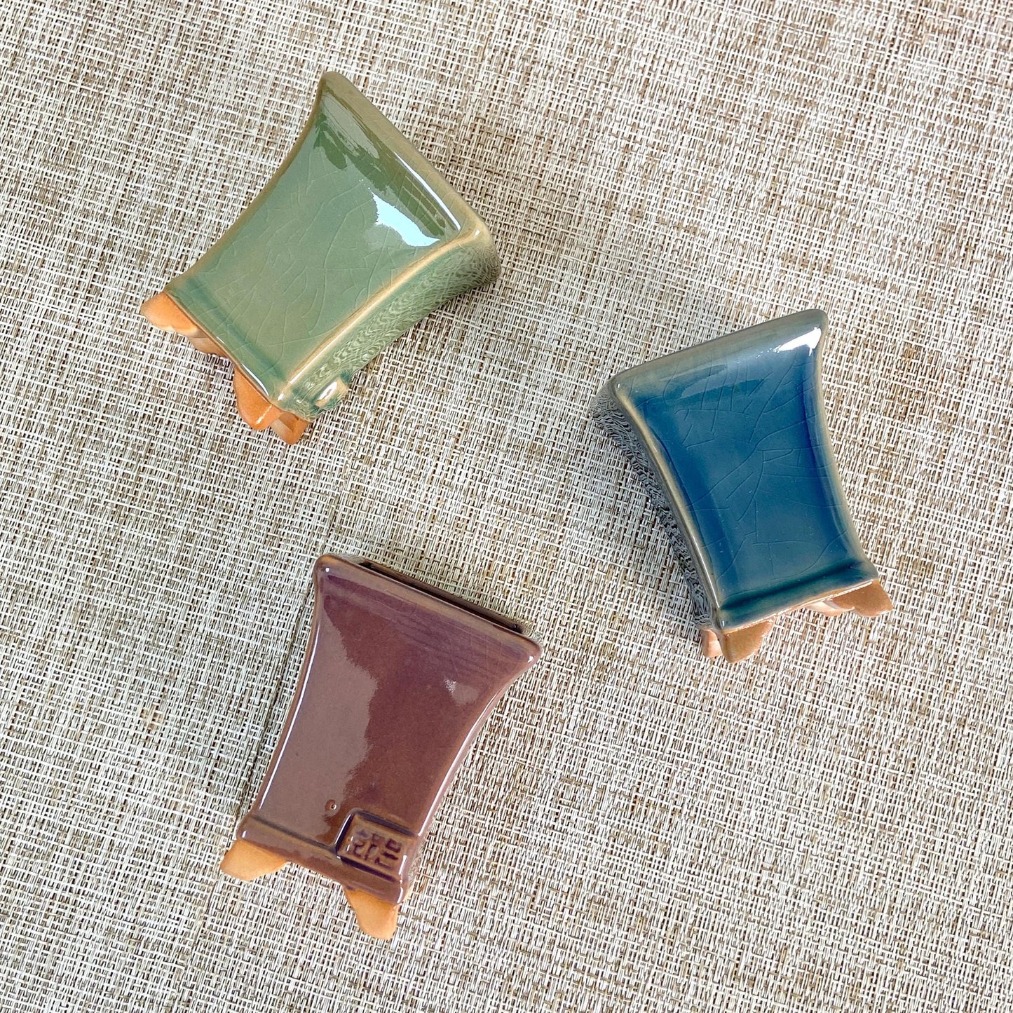 Mini Bosai-Inspired Pots, Set of 3