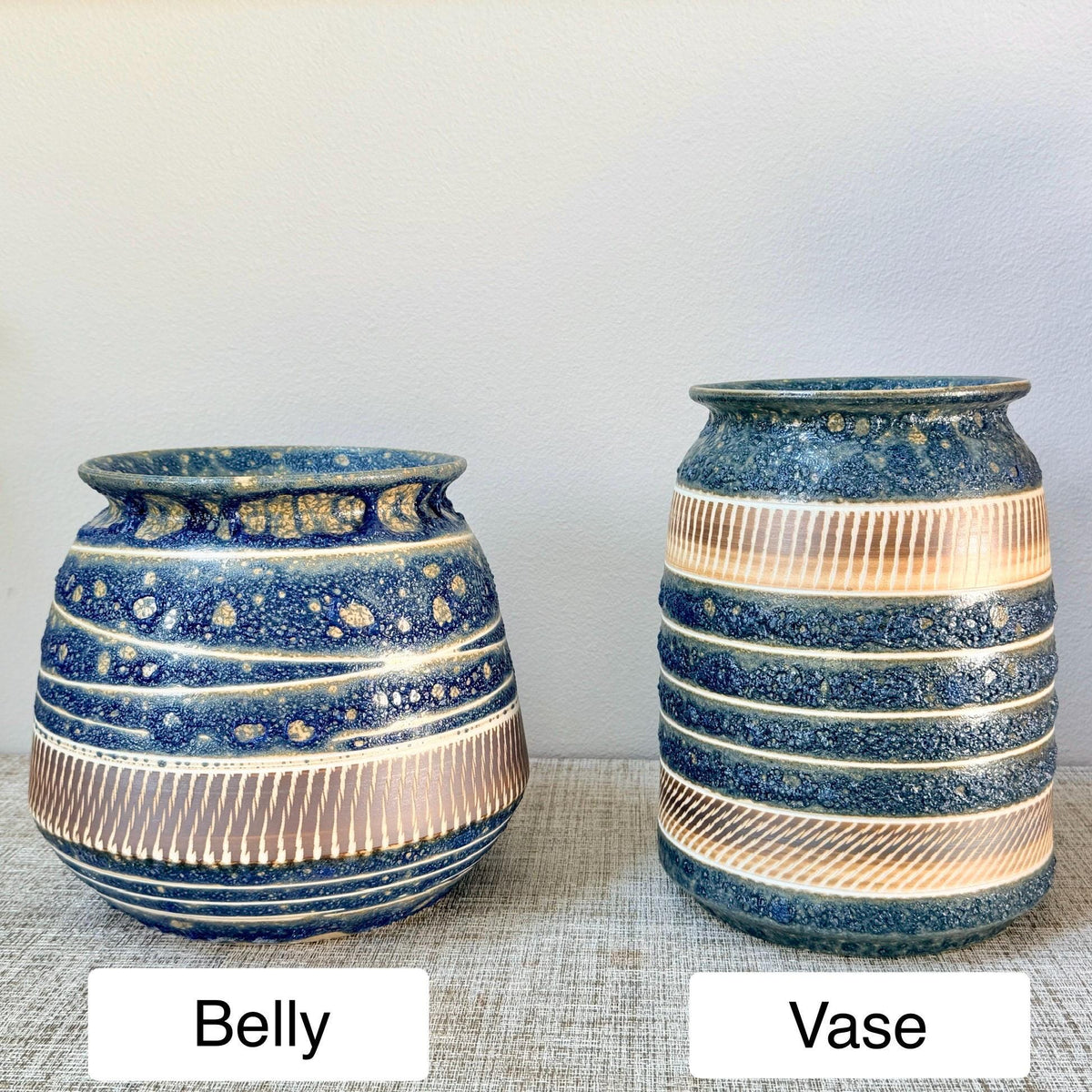 Large Ceramic Planter in Midnight-Blue