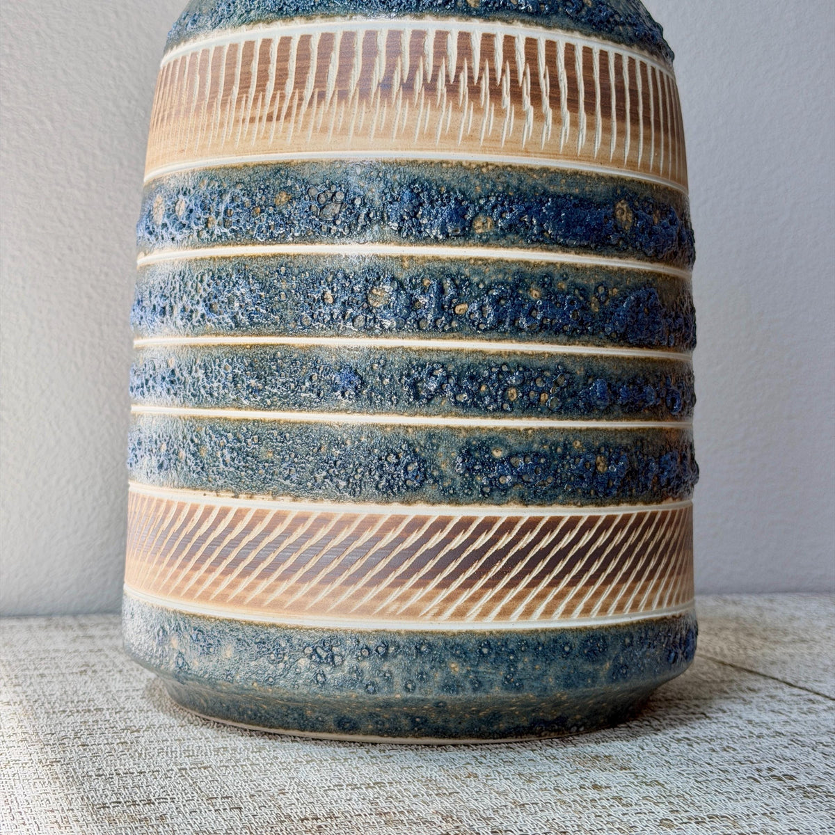 Large Ceramic Planter in Midnight-Blue