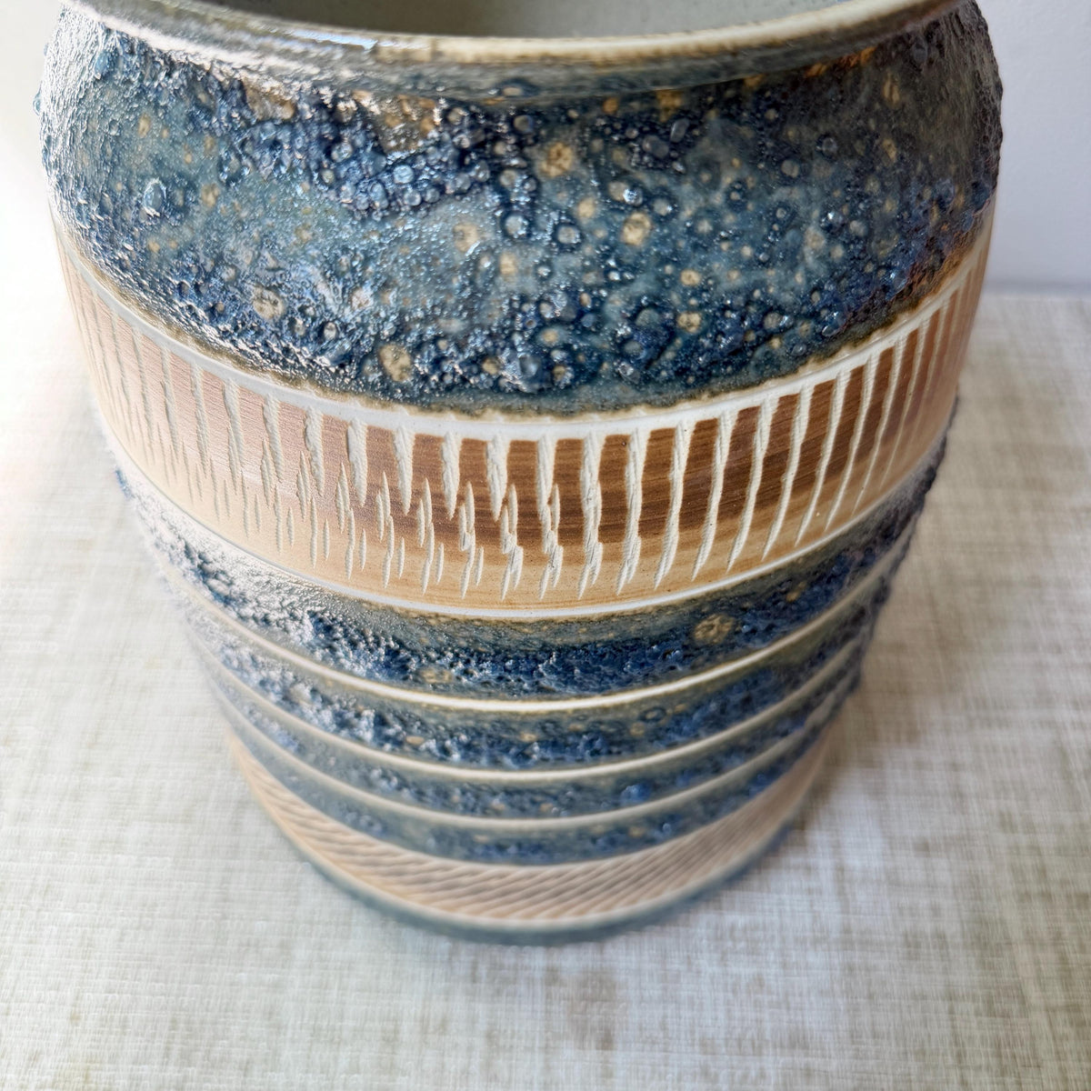 Large Ceramic Planter in Midnight-Blue