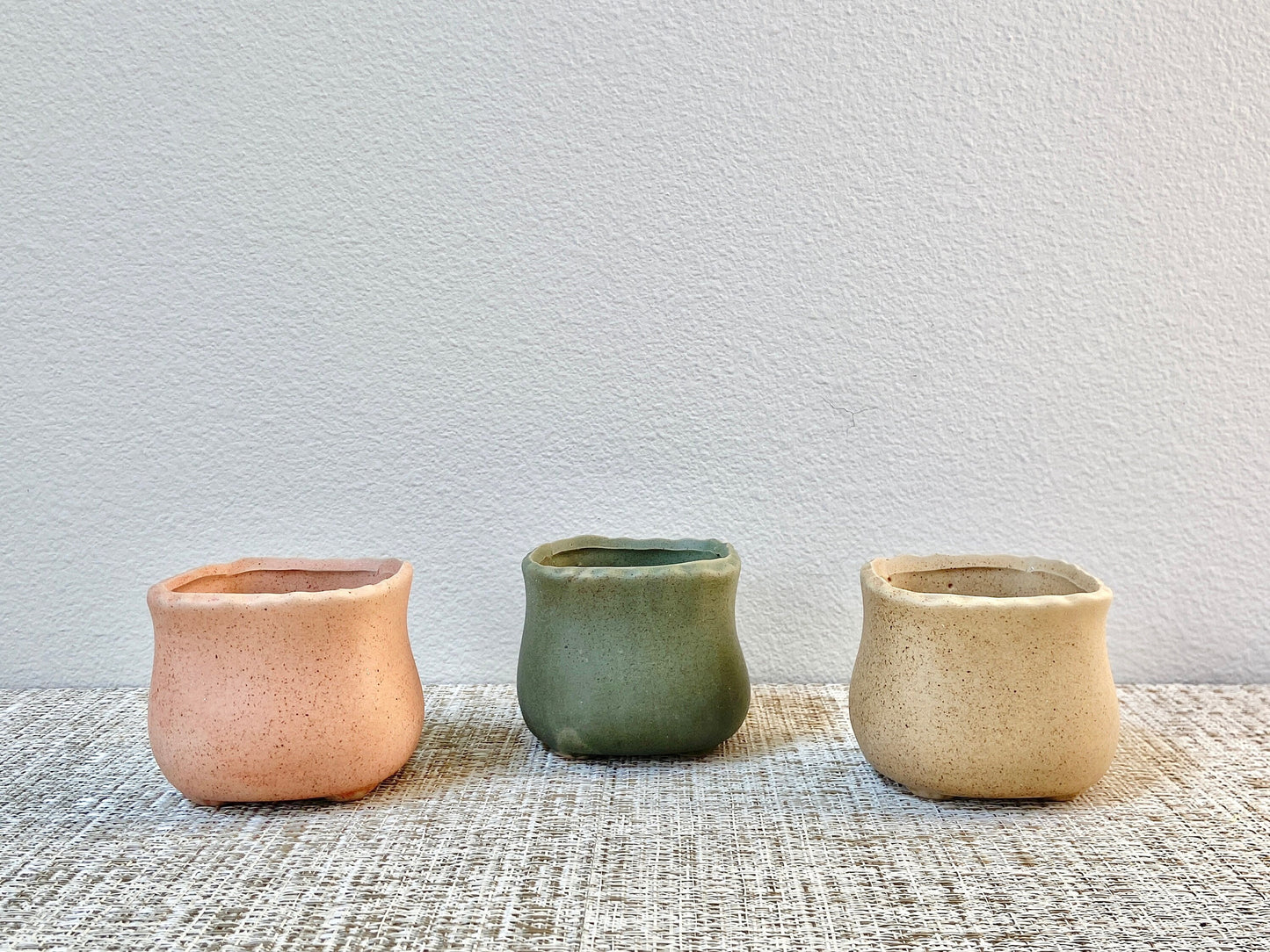 Set of 3 Colored Pots