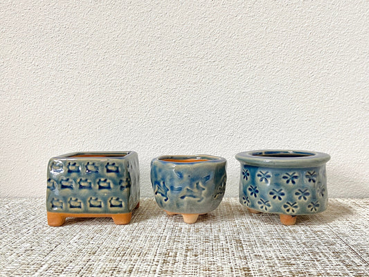 Set of 3 Animal Pattern Pots