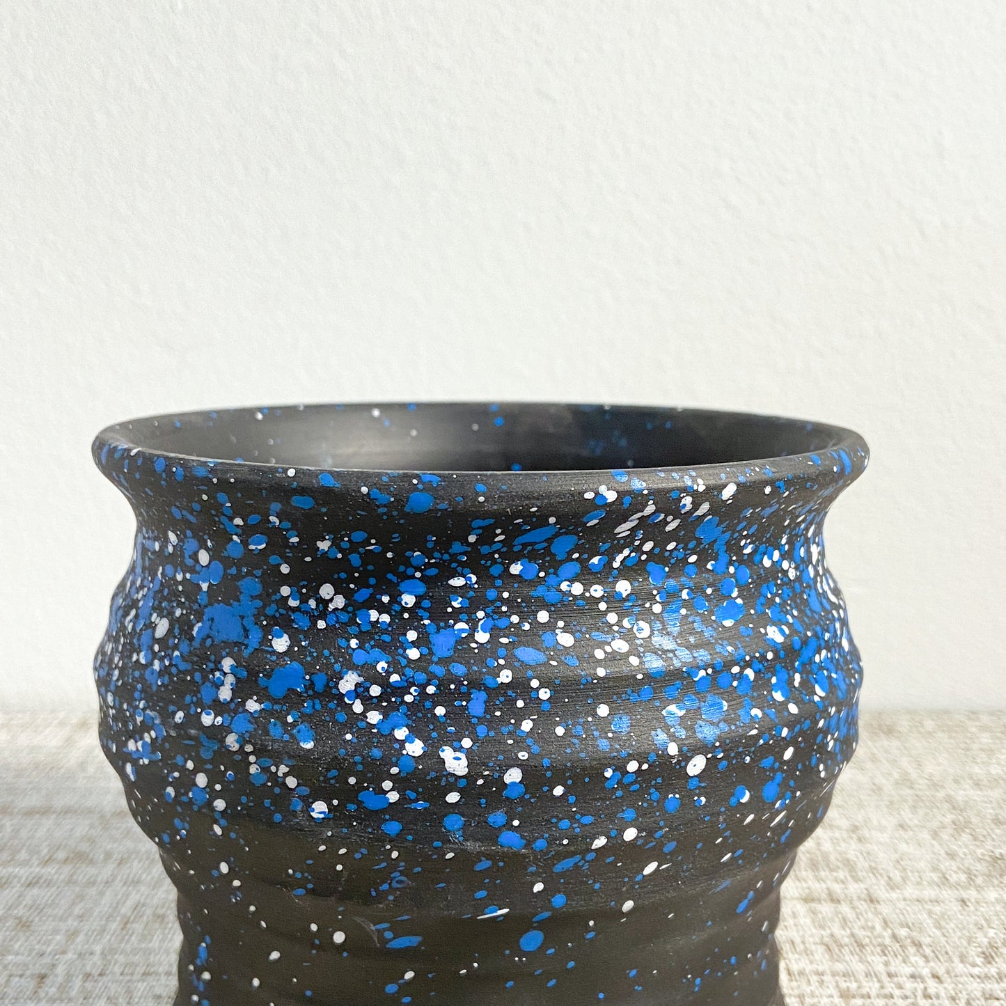 Terracotta Blue Starry Planter